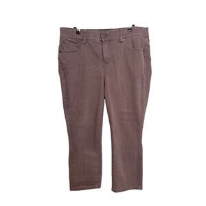 Torrid Jeans Womens 14 Purple Bombshell Skinny Crop High Rise Stretch